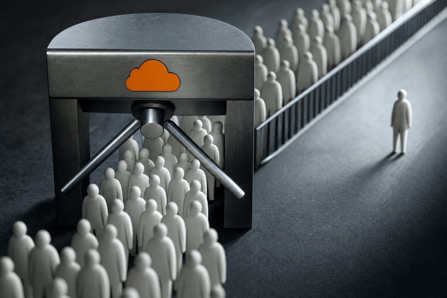 Editorial illustration for: Bot Traffic Passed Human Traffic in May, a Year Ahead of Forecast
